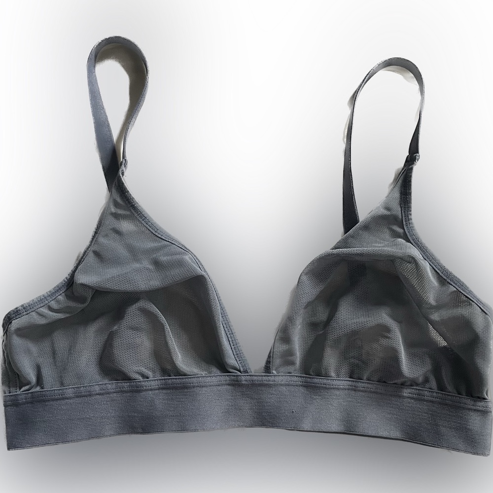 Negative Sieve Triangle Bra in Slate